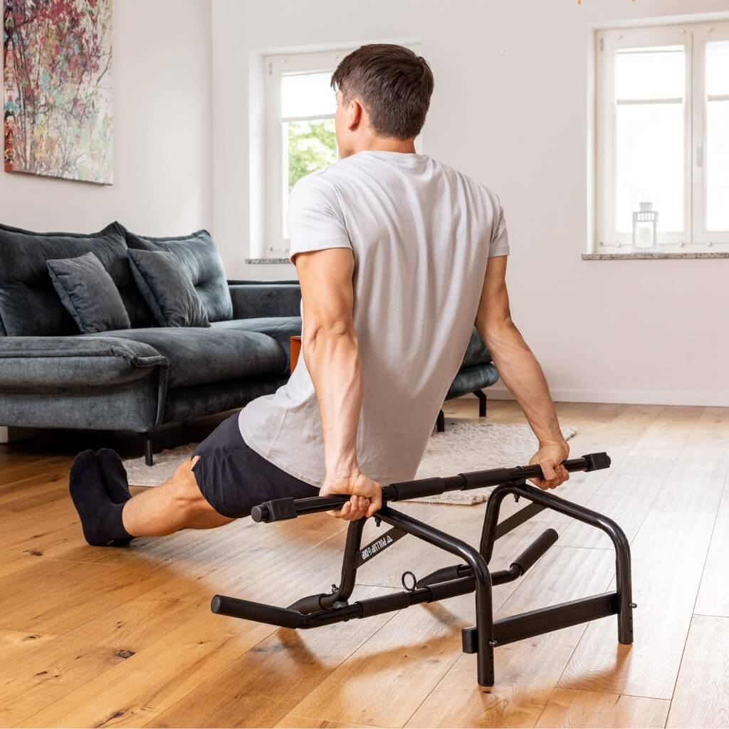Paquete de Barras de Dominadas: Barra de Dominadas + Juego de 4 Correas de Dominadas + Correas de Abdominales