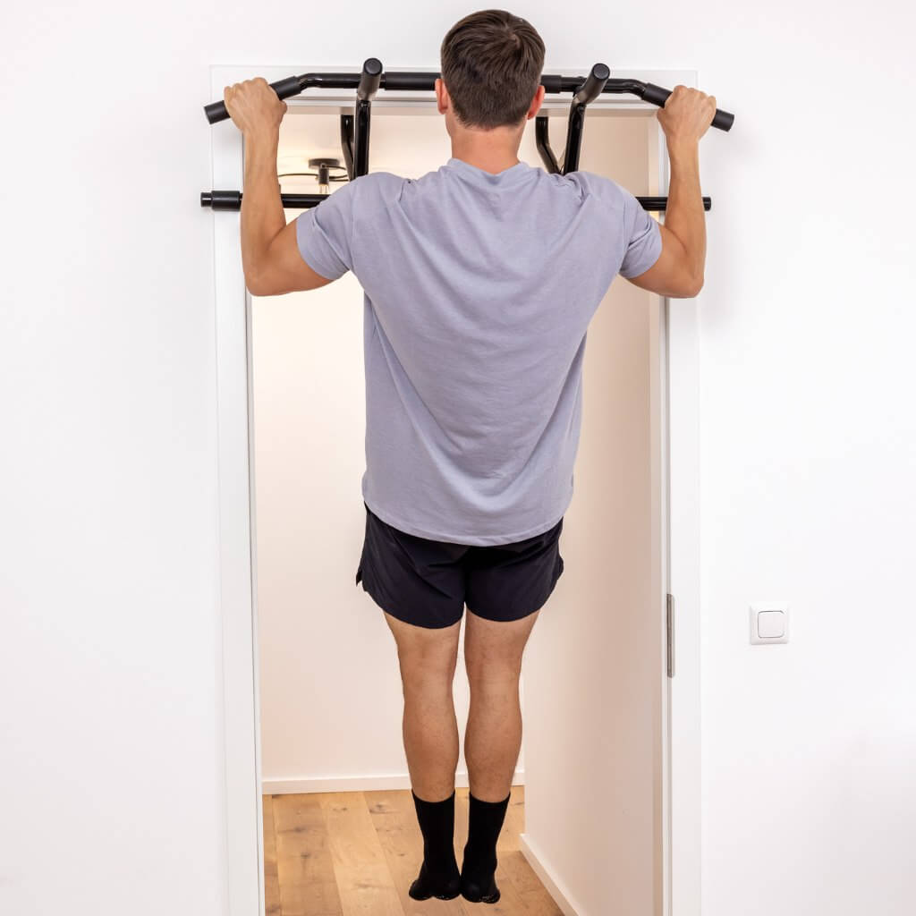 Paquete de Barras de Dominadas: Barra de Dominadas + Juego de 4 Correas de Dominadas + Correas de Abdominales