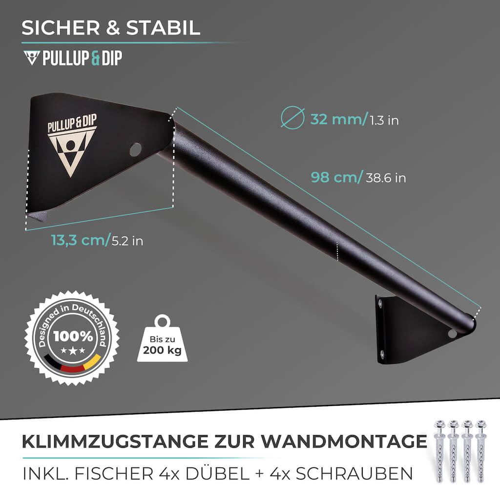 Juego de barra de tracción para montaje en pared sobre el marco de la puerta