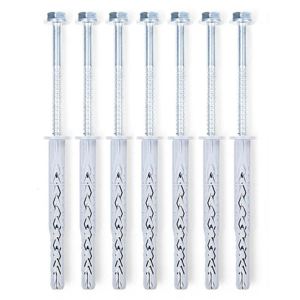 7x Tornillos de perforación SXRL-FUS 10 x 80 mm, para montaje en la pared de la barra de dominadas casera