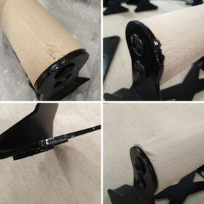 [Mercancías de segunda opción]  Soporte Para Flexiones De Madera Con Empuñadura Ergonómica