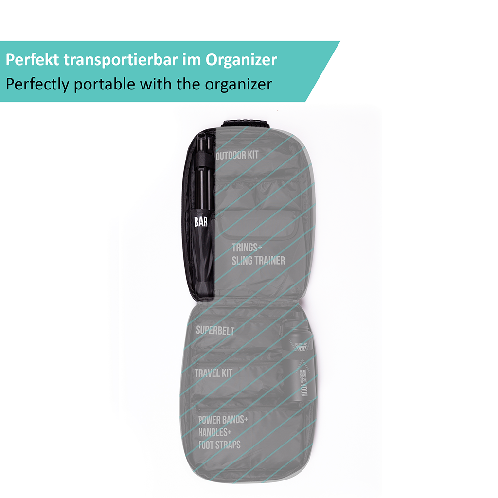 Barra Pilates fitness para combinar con bandas de resistencia y entrenador de eslingas FREESIXD, 3 partes