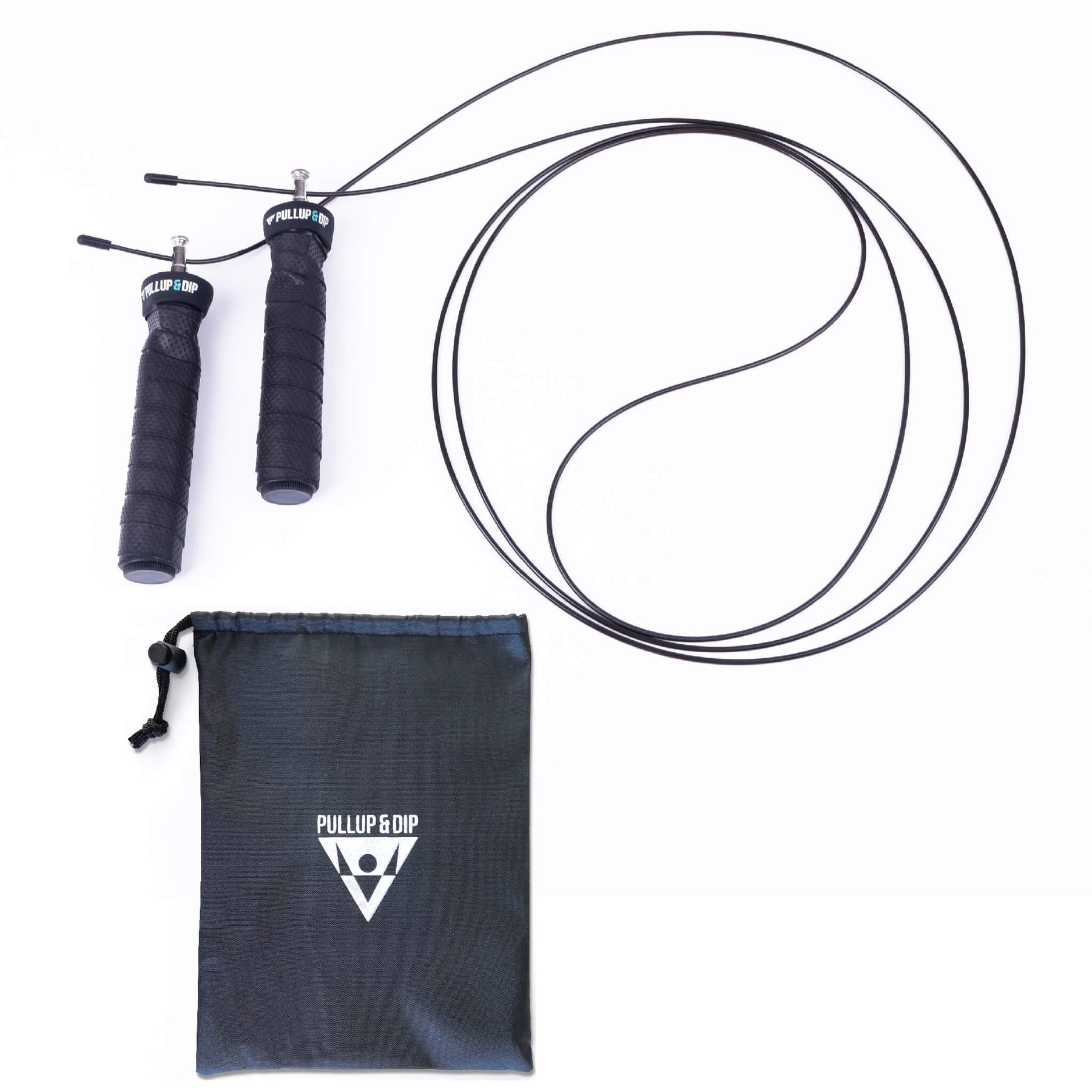 Cuerda para saltar con rodamiento de bolas profesional y mangos antideslizantes - con longitud de cuerda ajustable