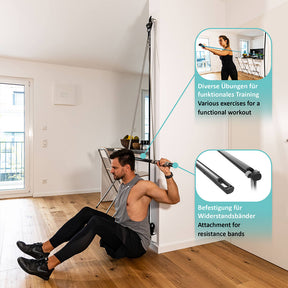 Entrenador de eslingas FREESIXD con bandas de resistencia, dispositivo de entrenamiento de cuerpo completo