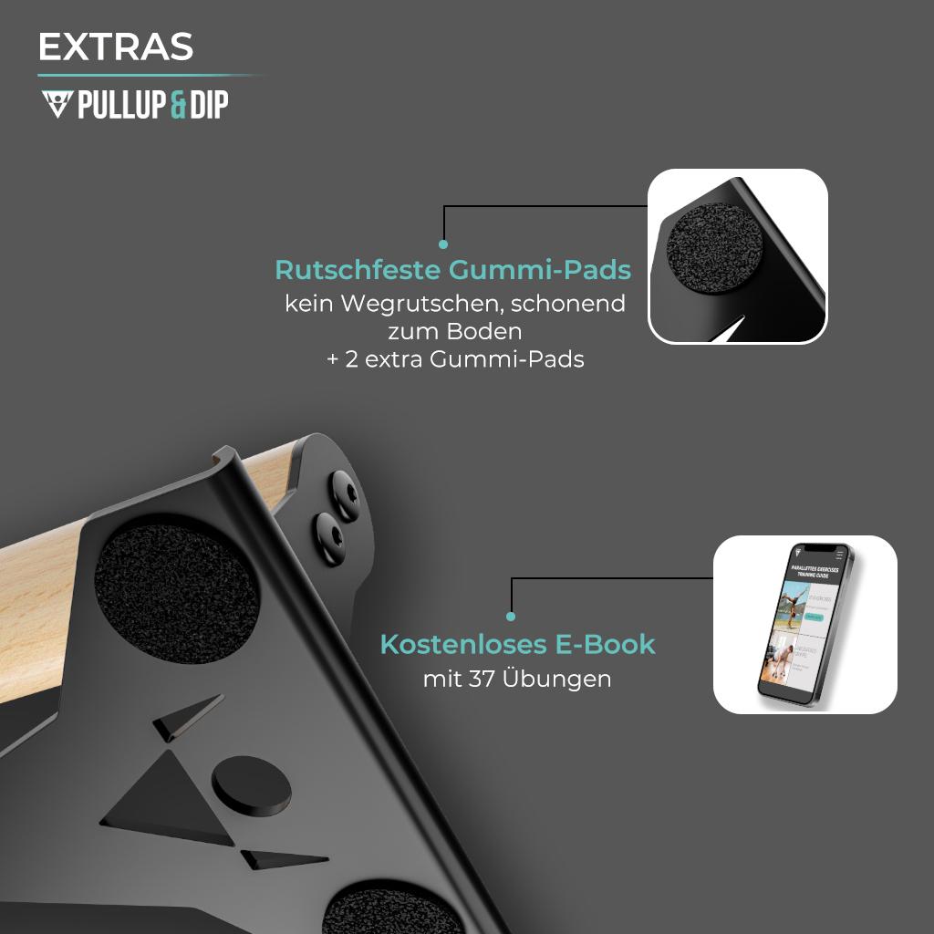 Soporte Para Flexiones De Madera Con Empuñadura Ergonómica, Barras Para Flexiones y Soporte de Mano