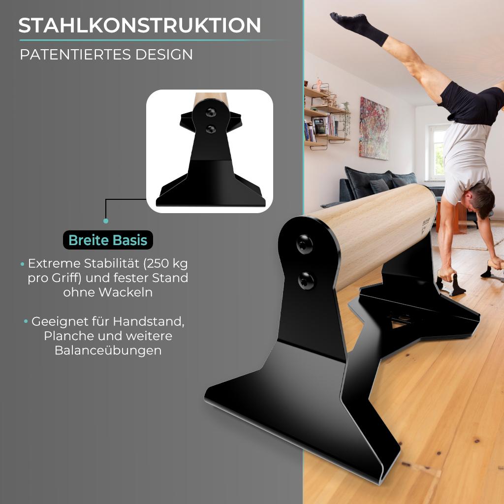 Soporte Para Flexiones De Madera Con Empuñadura Ergonómica, Barras Para Flexiones y Soporte de Mano