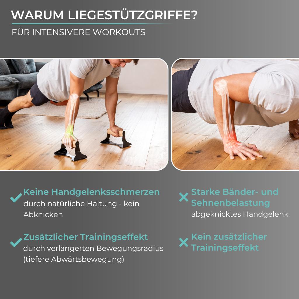 Soporte Para Flexiones De Madera Con Empuñadura Ergonómica, Barras Para Flexiones y Soporte de Mano