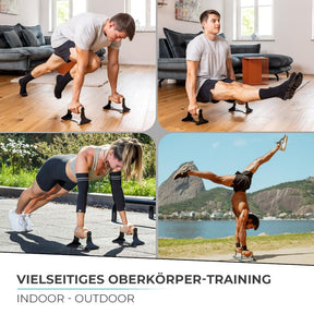 Soporte Para Flexiones De Madera Con Empuñadura Ergonómica, Barras Para Flexiones y Soporte de Mano