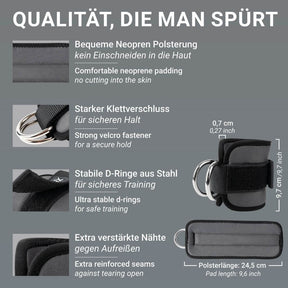 Footstraps para entrenamiento en polea de cable para entrenamiento de piernas, caderas y glúteos