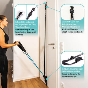 Entrenador de eslingas FREESIXD con bandas de resistencia, dispositivo de entrenamiento de cuerpo completo