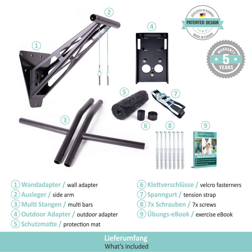 [Producto de segunda]  Barra de Dominadas y Dip Portátil Para Interiores y Exteriores