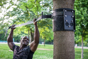 Paquete del soporte en exteriores, una extensión para montaje al aire libre de la barra de dominadas y dip, negro