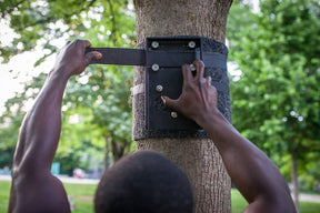 Paquete del soporte en exteriores, una extensión para montaje al aire libre de la barra de dominadas y dip, negro