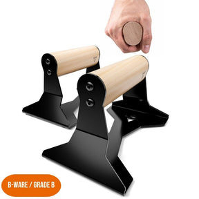[Mercancías de segunda opción]  Soporte Para Flexiones De Madera Con Empuñadura Ergonómica