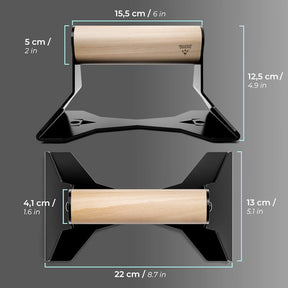 [Mercancías de segunda opción]  Soporte Para Flexiones De Madera Con Empuñadura Ergonómica