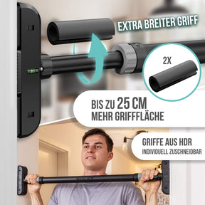 Barra Dominadas Puerta Ajustable Sin Tornillos Para Rejilla de Puerta