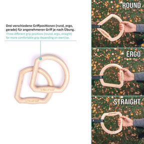 Juego de anillas de calistenia "TRINGS" con correas, anclaje para puerta y bolsa de transporte