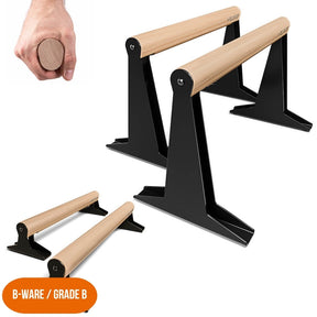 [Mercancías de segunda opción]  Paralelas Madera Con Mango Ergonómico De Madera, Diseño Bajo o Mediano,