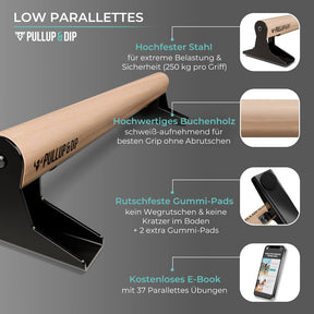 [Mercancías de segunda opción]  Paralelas Madera Con Mango Ergonómico De Madera, Diseño Bajo o Mediano,