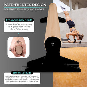 [Mercancías de segunda opción]  Paralelas Madera Con Mango Ergonómico De Madera, Diseño Bajo o Mediano,